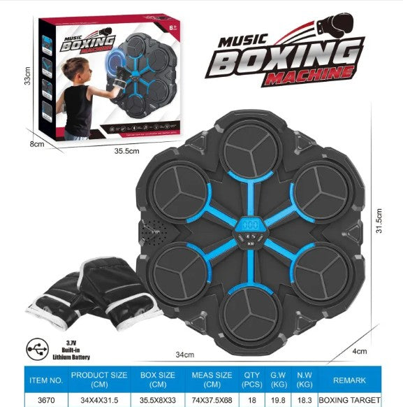 Smart Boxing Target Machine – Bluetooth, LED Lights & Built-In Speakers for Home Gym
