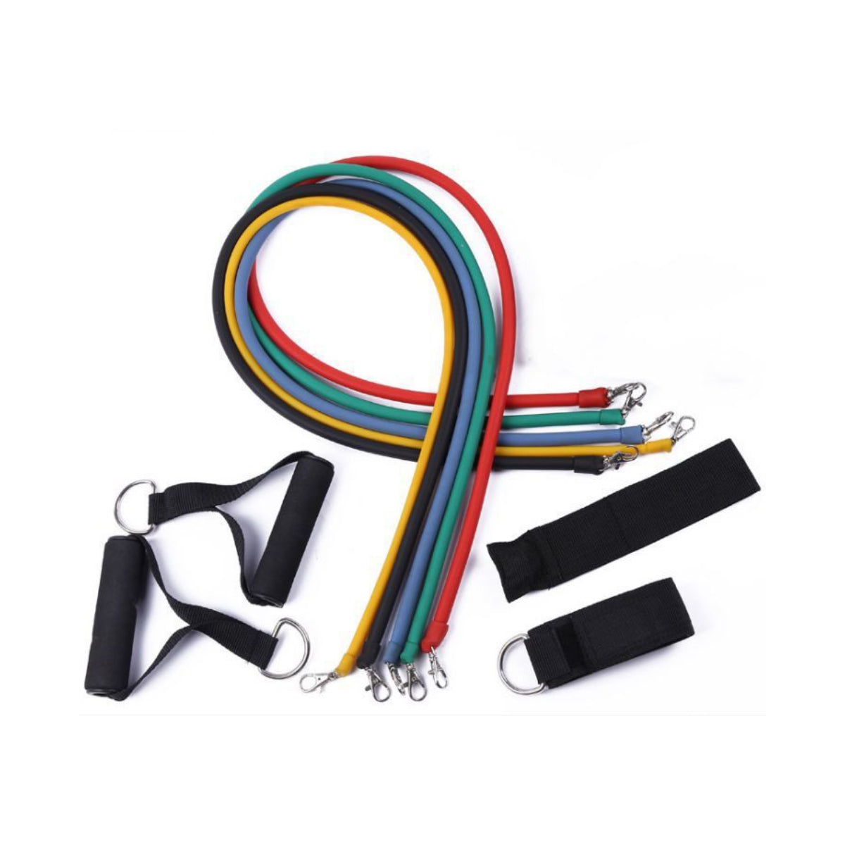 10-in-1 Unisex Home Fitness Resistance Band Set – Up to 120 lbs, Full Body Workout