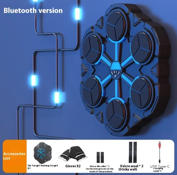 Smart Boxing Target Machine – Bluetooth, LED Lights & Built-In Speakers for Home Gym