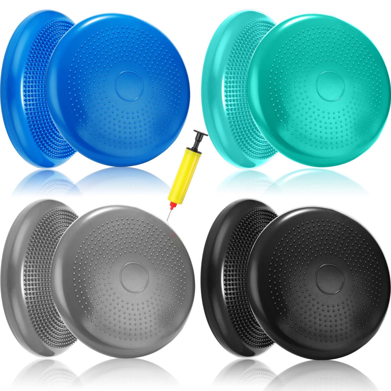 Sotiff 4-Piece Wobble Cushion Stability Set – Balance Discs for Core Strength & Focus