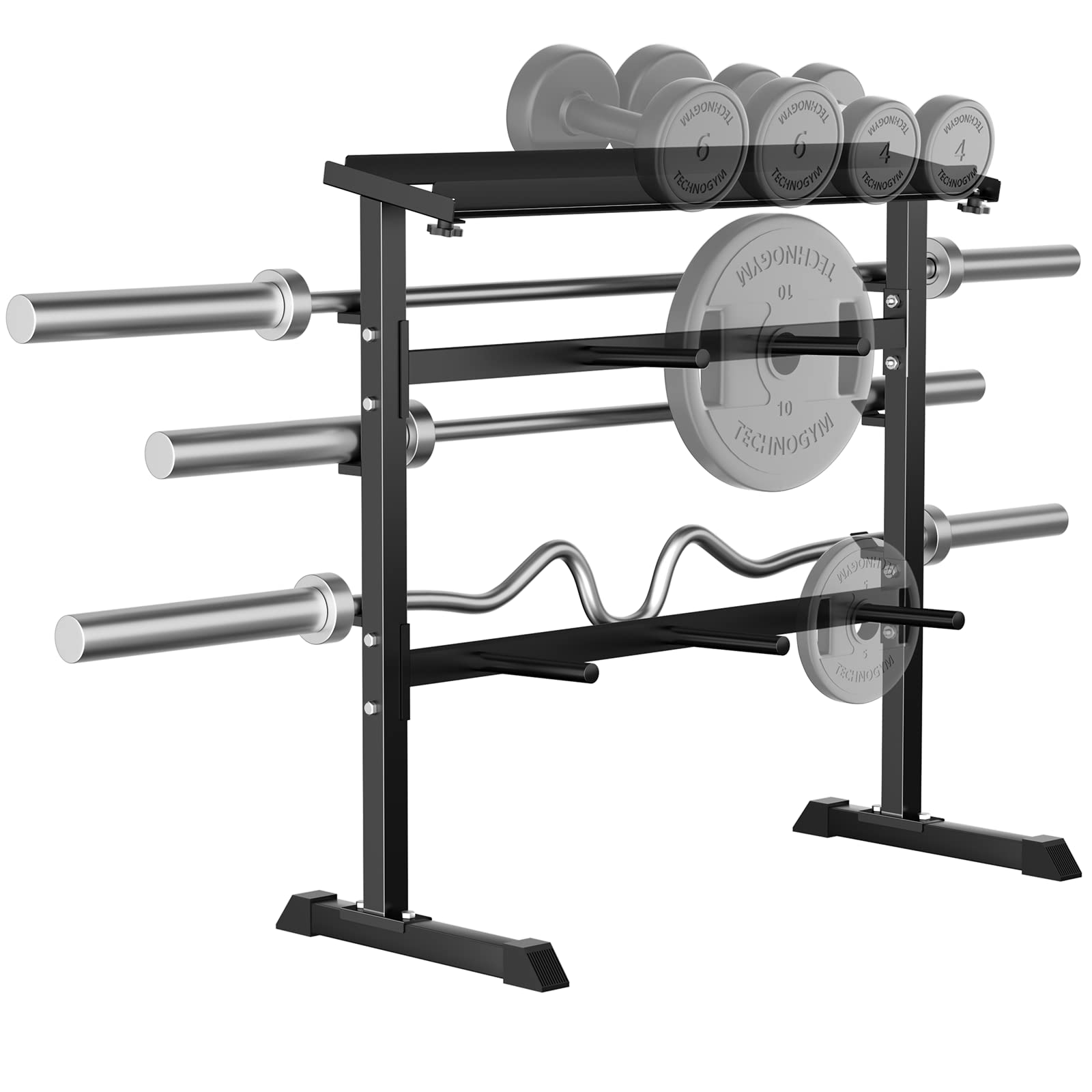 UBOWAY Compact Dumbbell & Barbell Rack – 1000LB Weight Storage for Home Gym