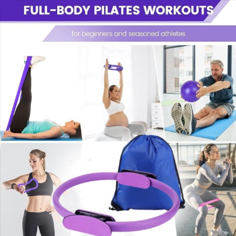 13-Piece Yoga & Pilates Set – Complete Home Workout Kit for Flexibility & Core Toning