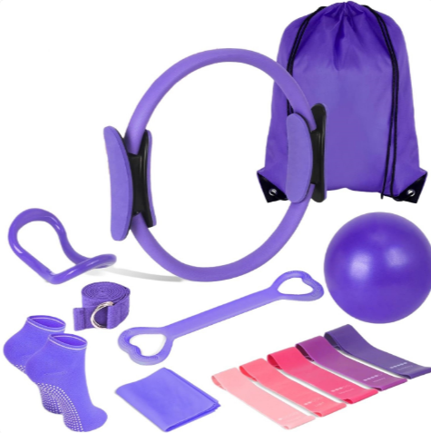 13-Piece Yoga & Pilates Set – Complete Home Workout Kit for Flexibility & Core Toning