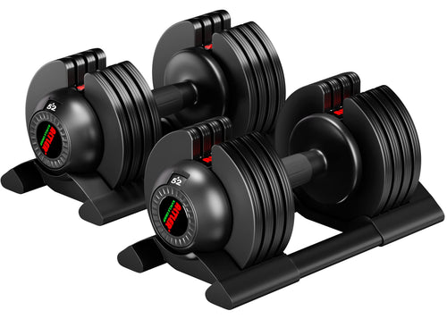 ALTLER 52LB Adjustable Dumbbell Set with Tray – Anti-Slip Handle for Home Gym